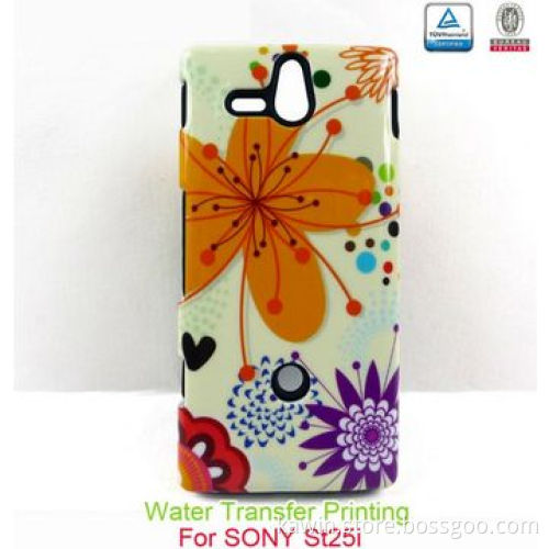 Water Transfer Printing PC + Silicone Cover for Sony ST26i